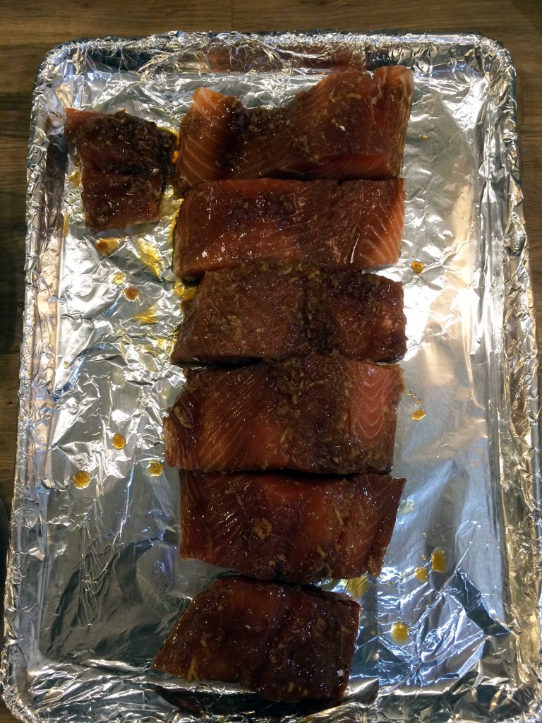 Salmon out of the oven